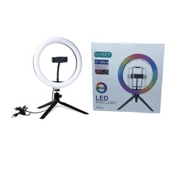 RINGLIGHT STAND GANDY WITH PHONE HOLDER 26 CM BLACK RINGLIGHT STAND GANDY WITH PHONE HOLDER 26 CM BLACK